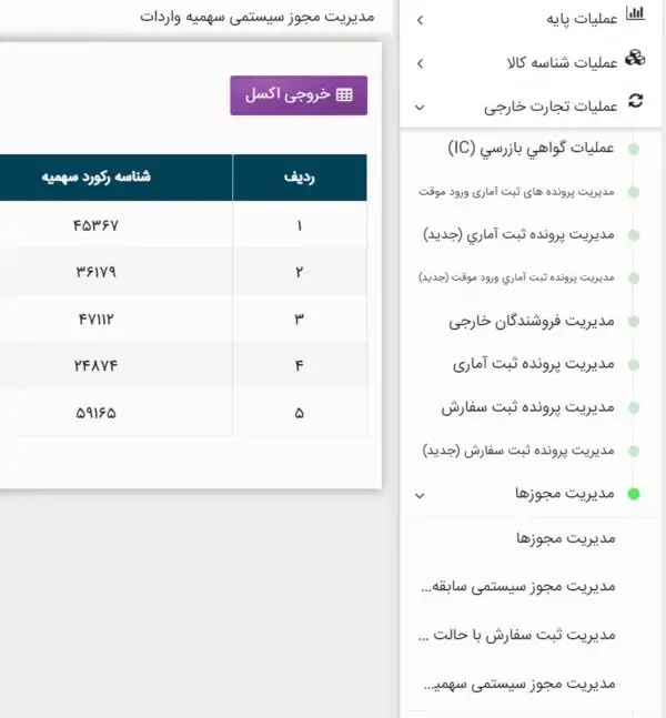 ثبت سفارش مواد اولیه و ماشین آلات خط تولید با جواز تاسیس