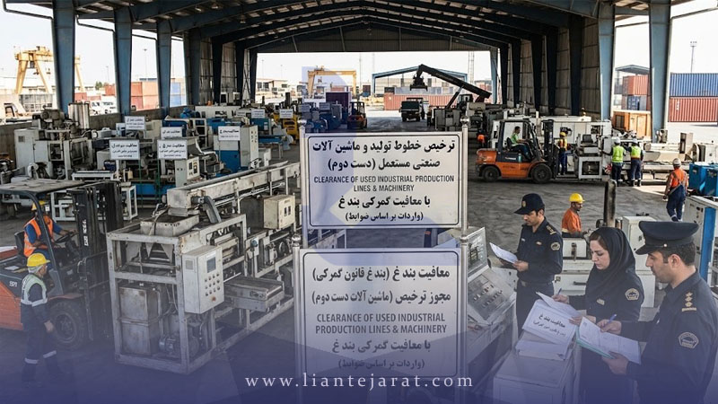 واردات و ترخیص خطوط تولید و ماشین آلات صنعتی مستعمل (دست دوم) با معافیت گمرکی بند غ
